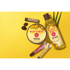 Burt's Bees 11 oz tub beside common items for scale and portability