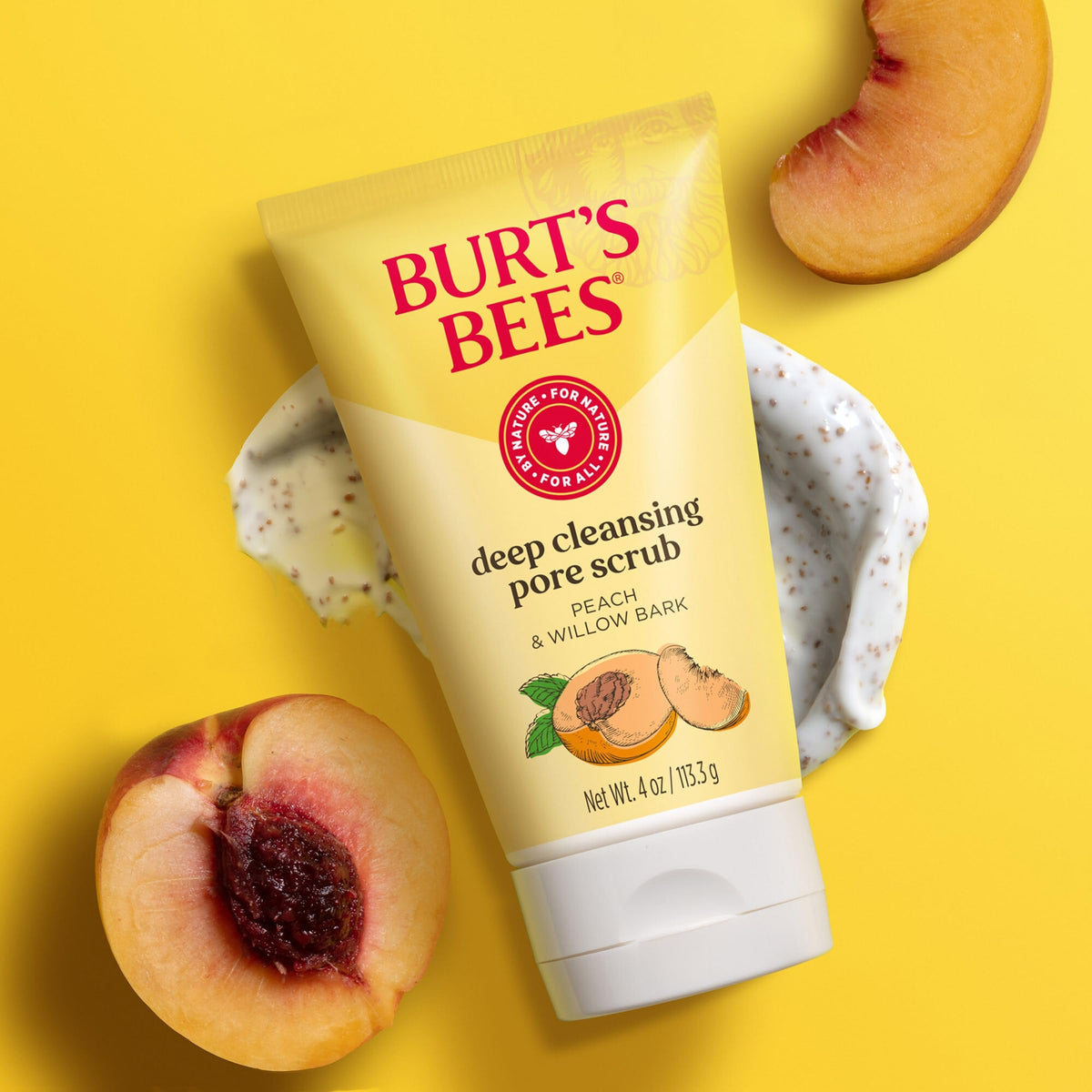 Burt's Bees 4 ounce tube next to ruler for size and scale clarity