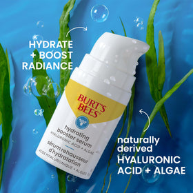 Burt's Bees serum texture close-up highlighting lightweight gel consistency for quick absorption