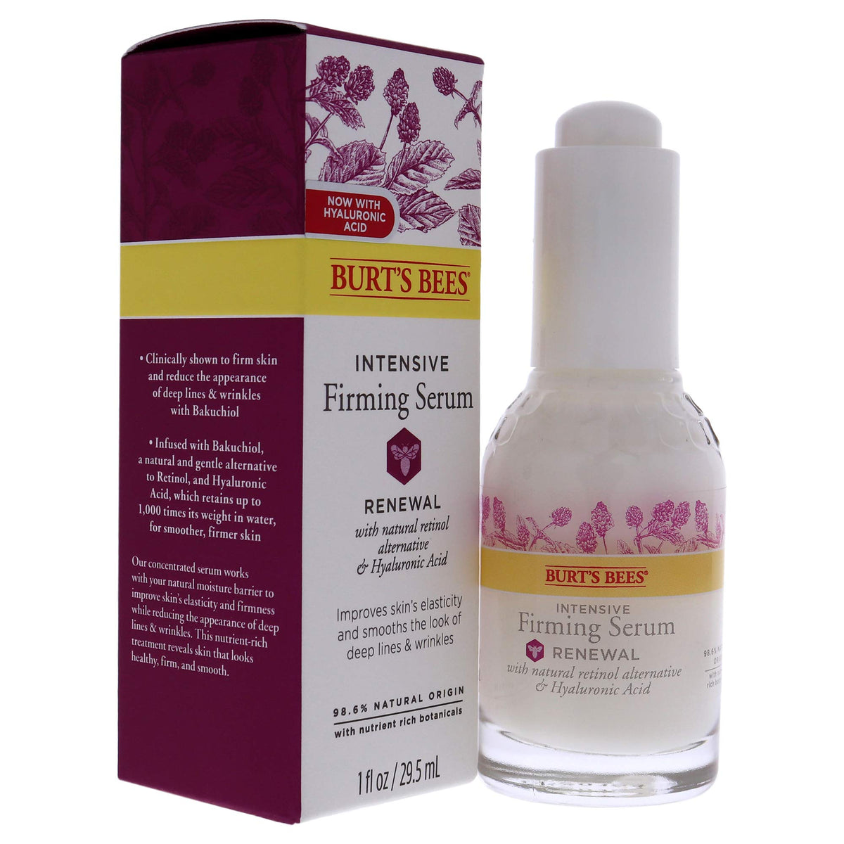 Burt's Bees serum texture on hand showing quick-absorbing hydration