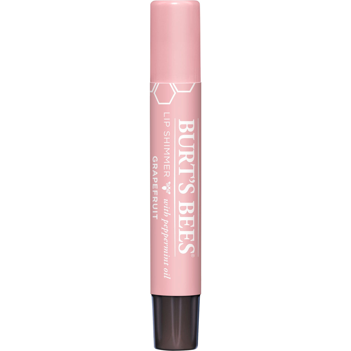 Burt's Bees single tube close-up showing shimmer and moisturizing texture
