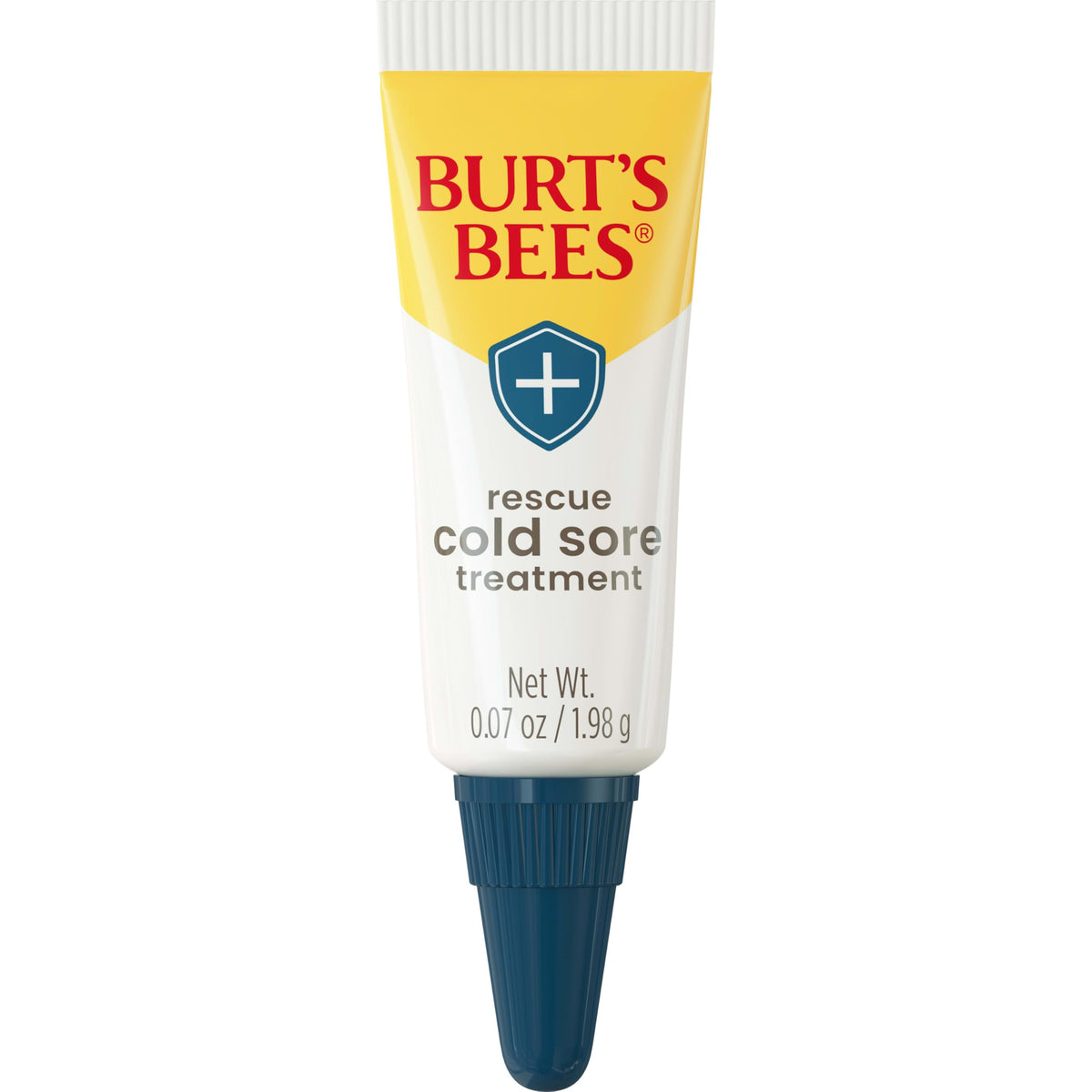Burt's Bees tube next to a lip balm showing compact size for travel