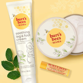 Burt's Bees set held in hand showing scale and travel-friendly sizes