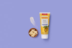 Burt's Bees close-up of creamy texture highlighting cocoa and cupuaçu butters