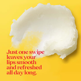 Burt's Bees texture swipe showing balm finish and non-greasy feel