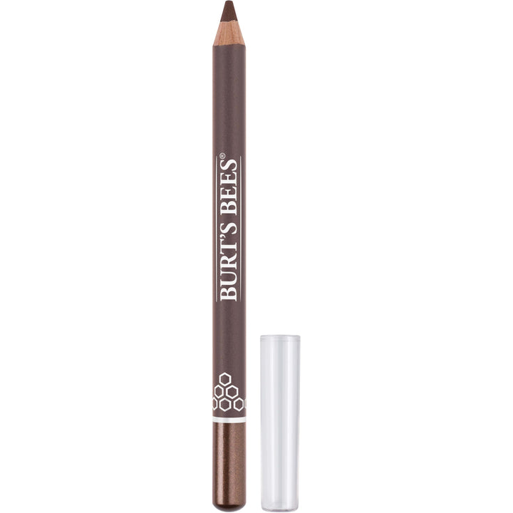 Burt's Bees front packaging showing warm brown eyelid pencil benefit of natural formulation