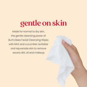 Burt's Bees close-up of wipe texture highlighting gentle exfoliation and makeup removal