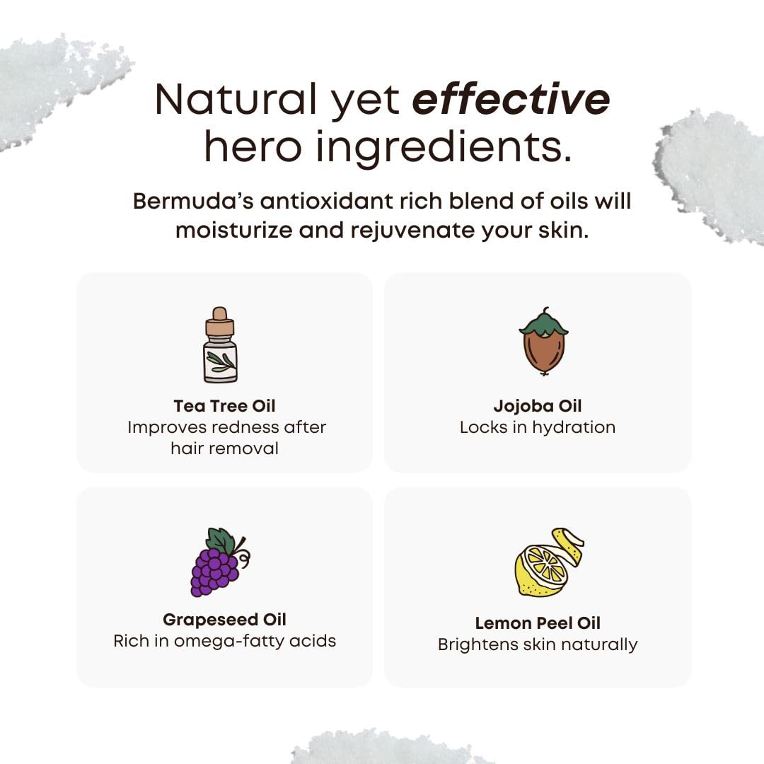 Bushbalm used on bikini line illustrating targeted treatment and smoother skin
