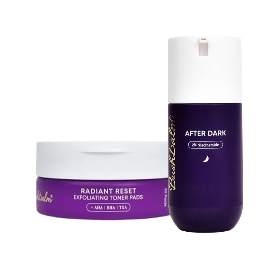 Bushbalm bundle front packaging showing both products for brighter skin