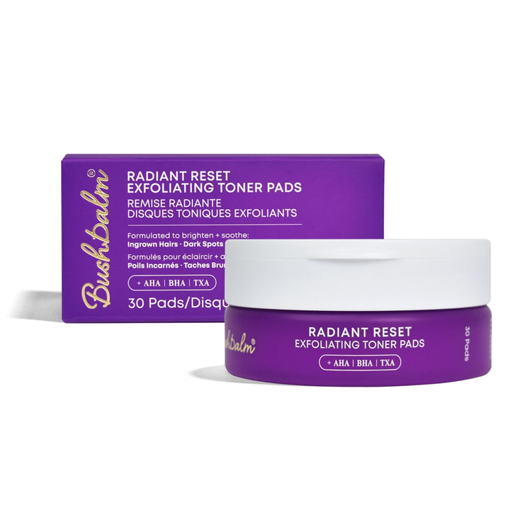 bushbalm front packaging showing product and benefit for ingrown hairs