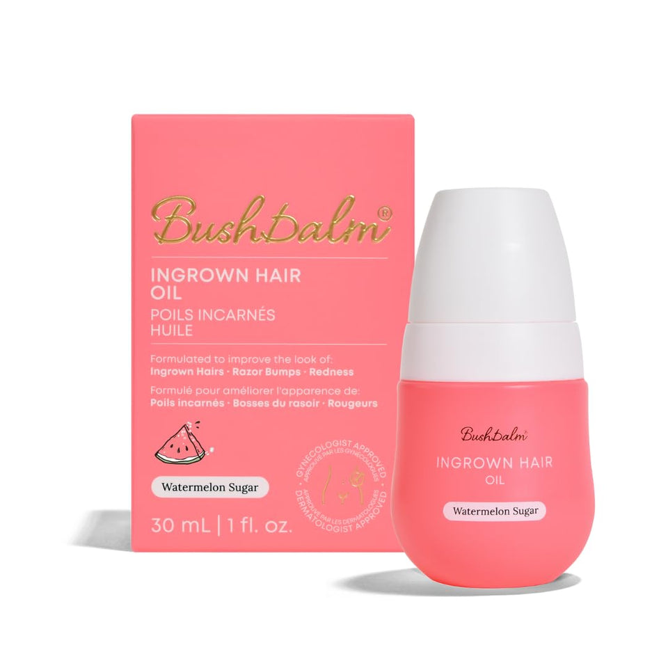 Bushbalm front bottle showing label and watermelon sugar scent for summer freshness