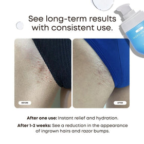 Bushbalm bottle open dispensing oil, showing easy application and control