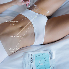 Bushbalm mask applied to bikini area demonstrating targeted cooling and reduced irritation