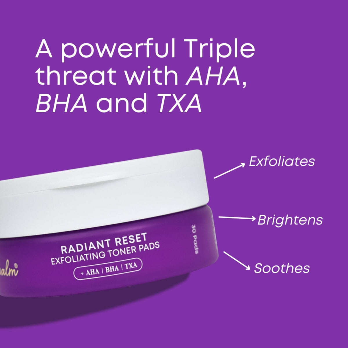 bushbalm textured pad close-up illustrating gentle exfoliation action