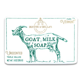 Buster & Bella's front packaging showing unscented soap and clear labeling for easy selection