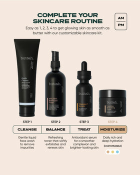 buttah product on bathroom shelf in lifestyle setting suggesting daily routine benefit