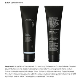 buttah label close-up highlighting ingredient list and skin-friendly formulation benefits