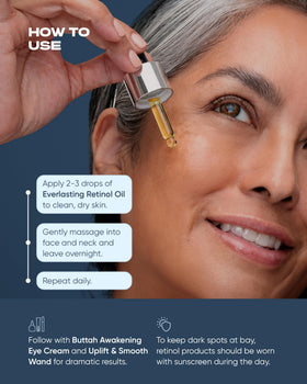 buttah. oil used in nighttime routine showing calming skincare ritual benefit