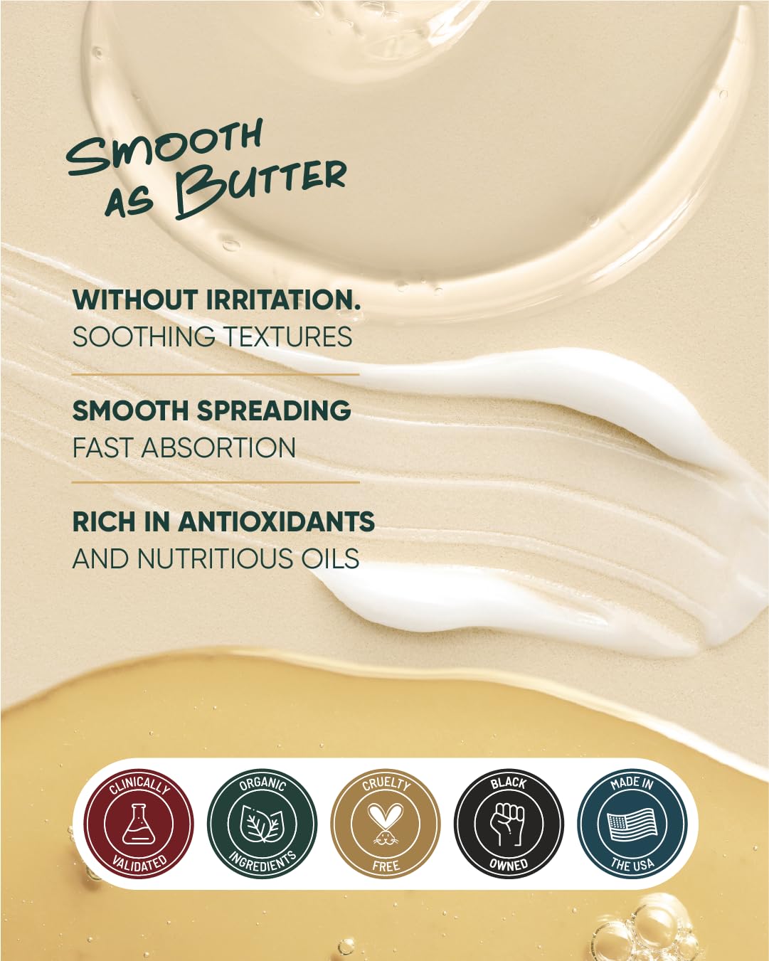 buttah. shea butter jar open with creamy texture for deep moisture