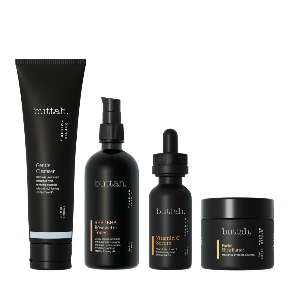 buttah front packaging showing full Supreme Kit and product labels for routine clarity