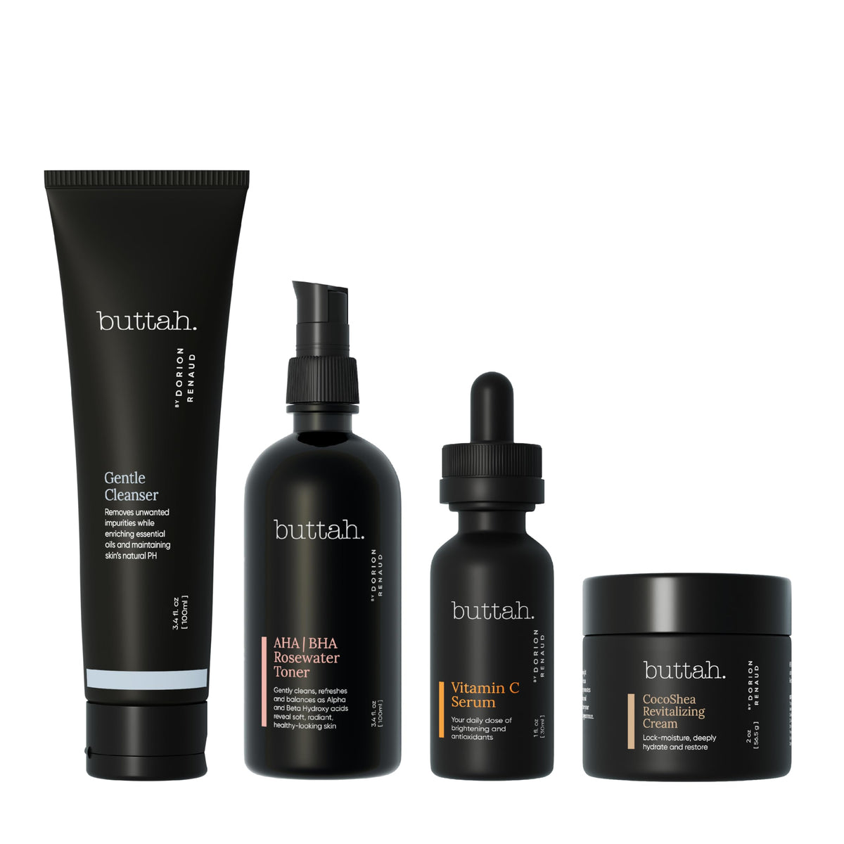 buttah. supreme kit front packaging displays complete routine benefits
