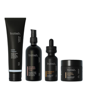 buttah. supreme kit front packaging displays complete routine benefits