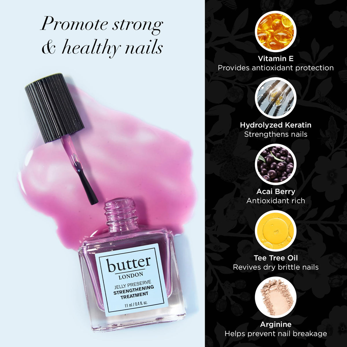 butter LONDON bottle beside topcoat suggesting layering routine for longer wear benefit