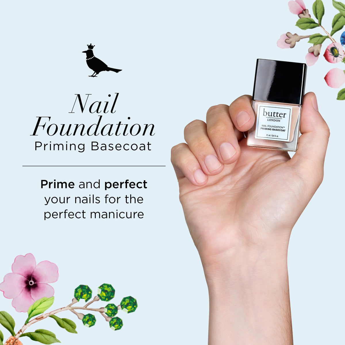 butter LONDON brush and cap detail highlighting easy application and precise control