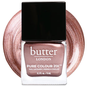 butter LONDON bottle front shows Bubbly Rose shade and glossy benefit