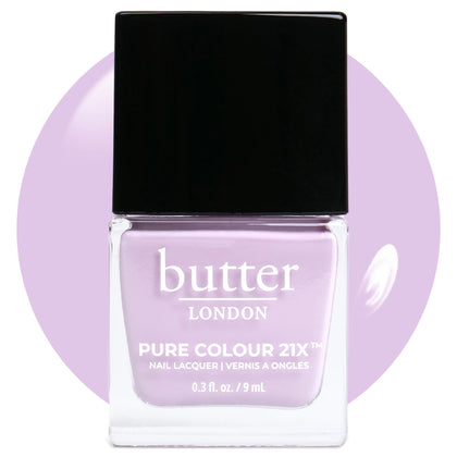 butter LONDON front packaging showing English Lavender glossy finish and benefits