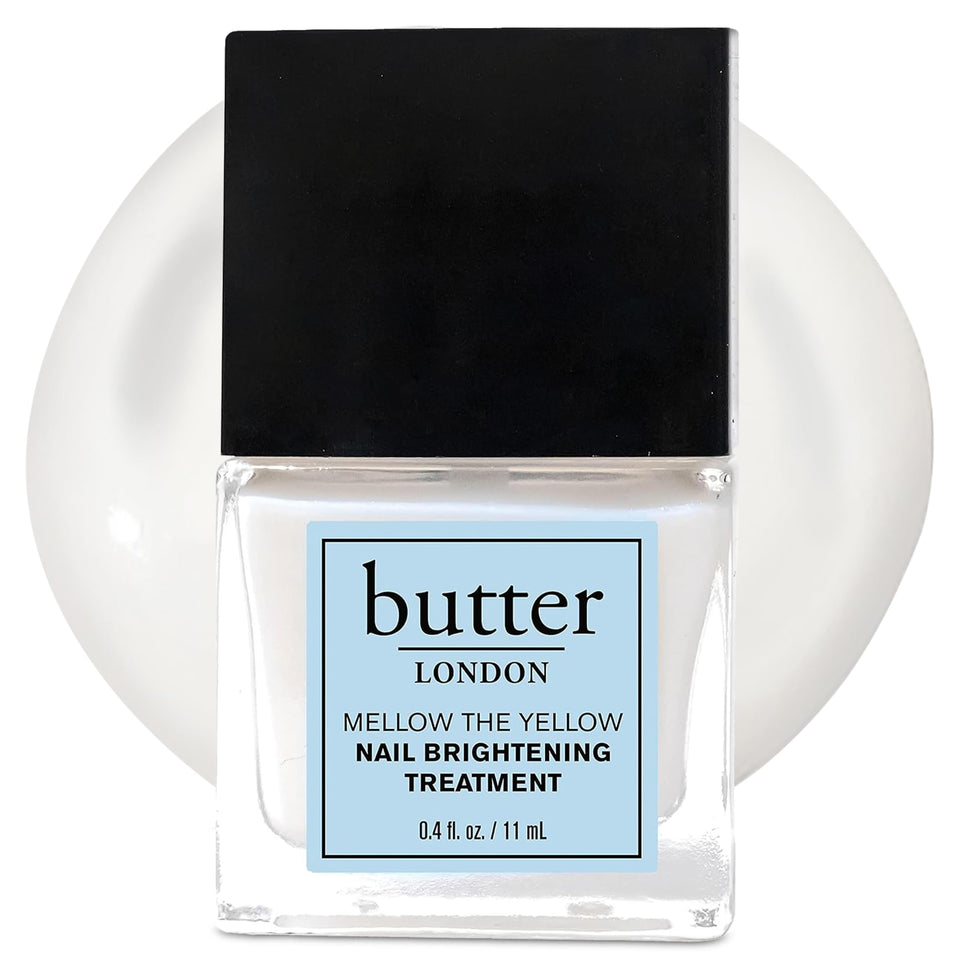 butter LONDON front bottle showing label and elegant finish benefit: clear brightening