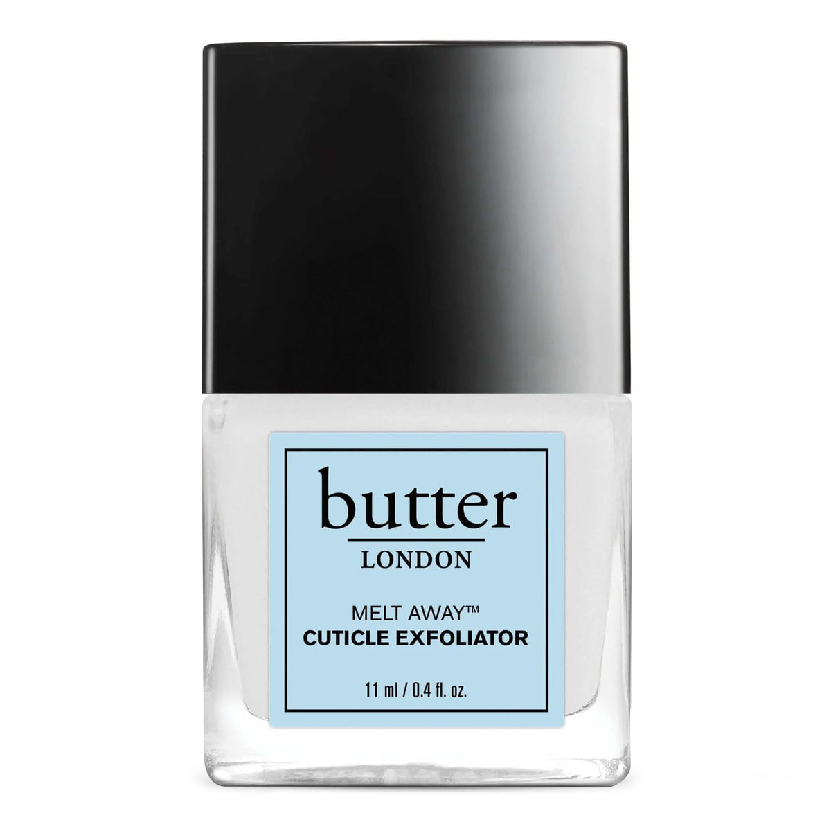 butter LONDON front packaging showing Melt Away bottle and brand benefit