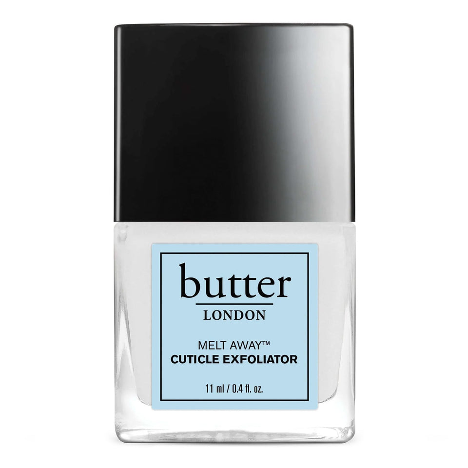 butter LONDON front packaging showing Melt Away bottle and brand benefit