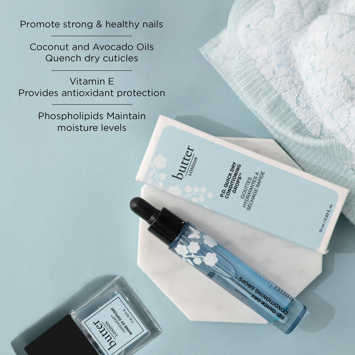 butter LONDON rosehip and vitamin E detail highlighting nourishing ingredients