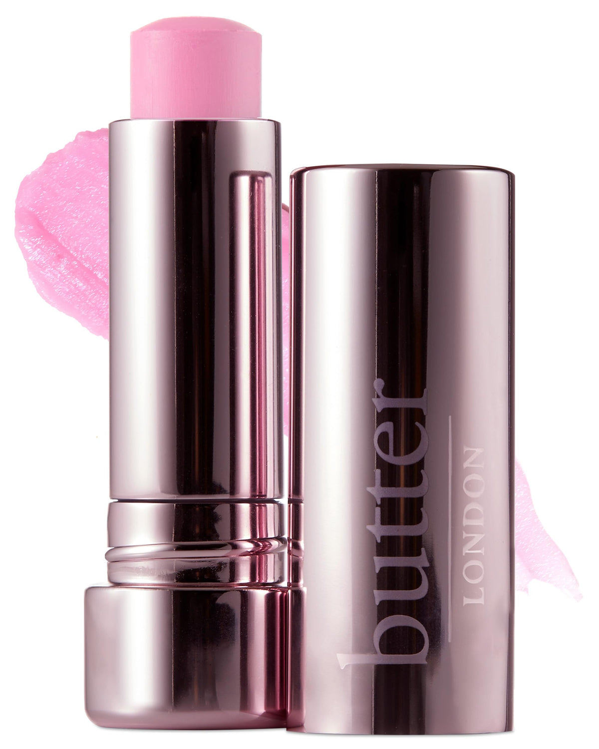 butter LONDON front packaging showing balm and Pink Champagne scent benefit