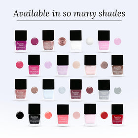 butter LONDON bottle with base and topcoat illustrating recommended layered routine for durability