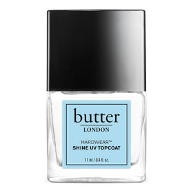 butter LONDON front bottle shot showing glossy topcoat and quick-dry appeal