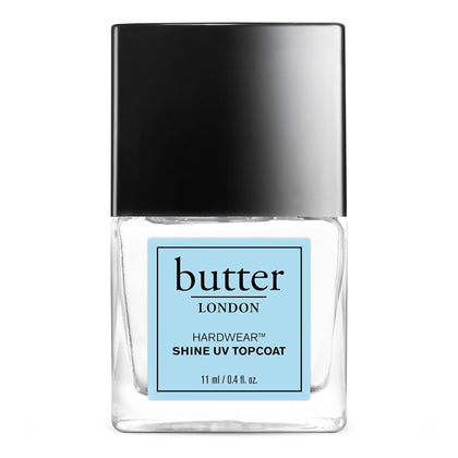 butter LONDON front bottle shot showing glossy topcoat and quick-dry appeal
