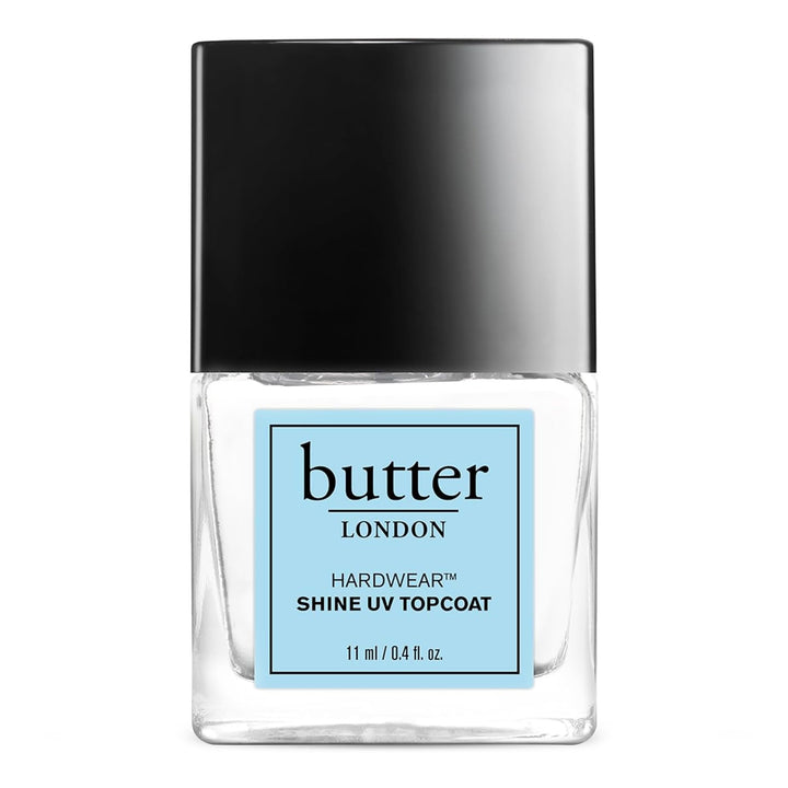 butter LONDON front bottle shot showing glossy topcoat and quick-dry appeal