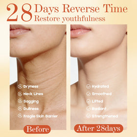 ButyBNW cream being applied to neck illustrating easy, non-greasy application