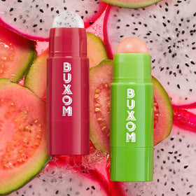 BUXOM before and after lips comparison showing smoother lips benefit