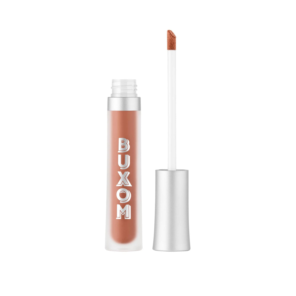 BUXOM front packaging showing color and matte-sueded promise for bold wear