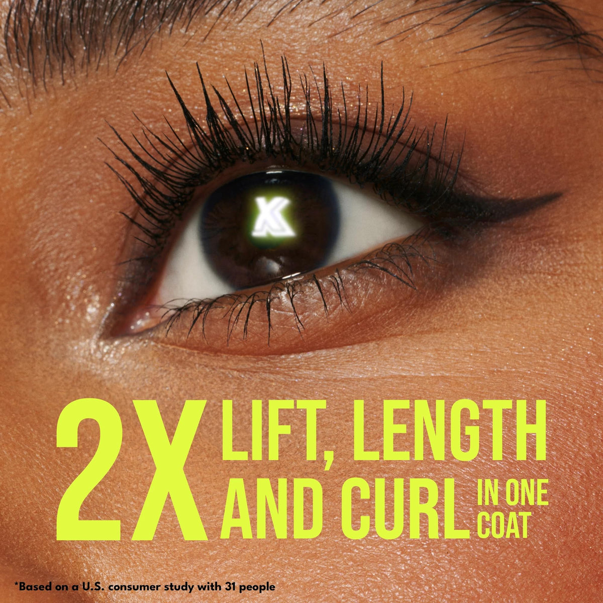 Buxom brush curve detail demonstrating curved wand that lifts lashes