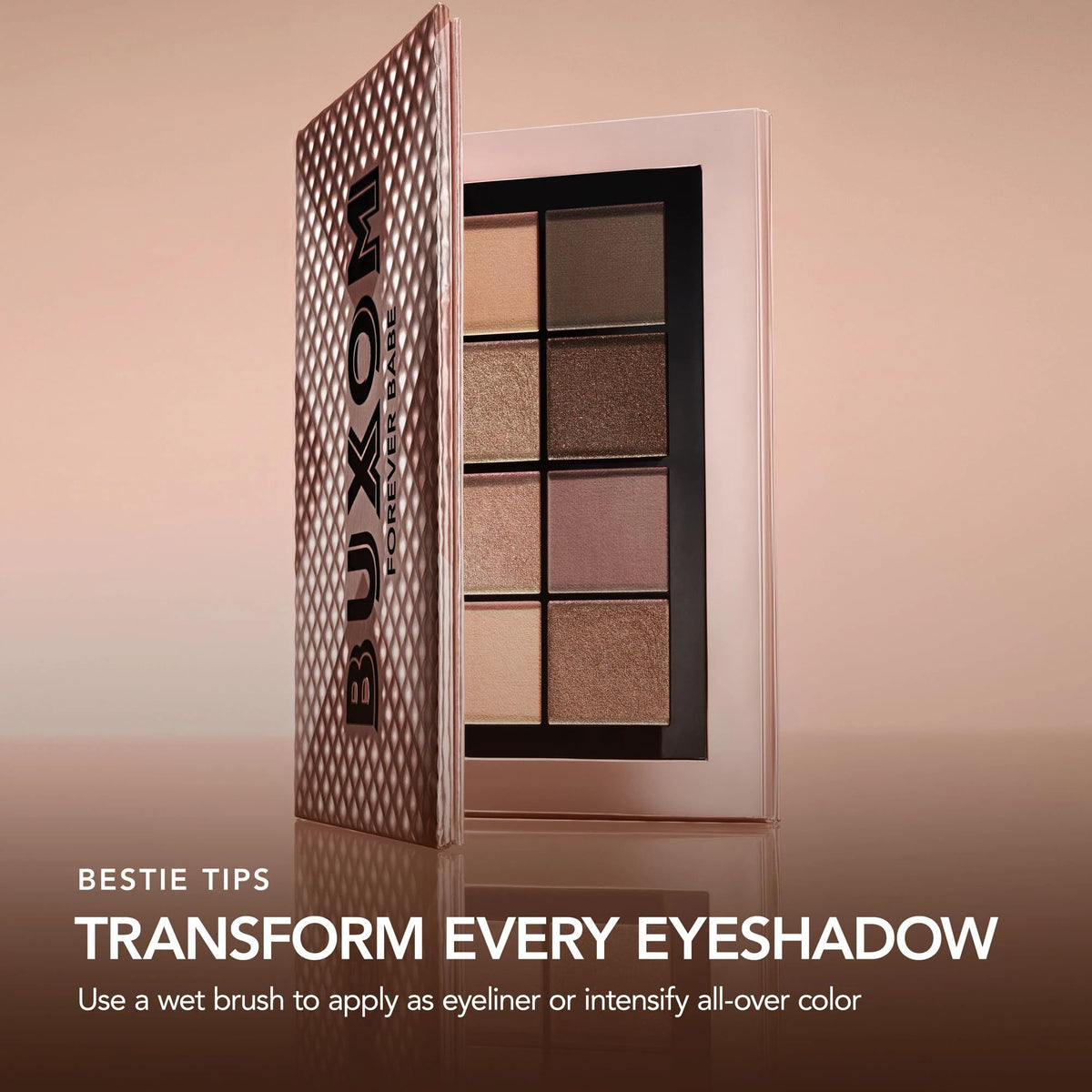 BUXOM natural daytime makeup showcasing soft, wearable neutrals