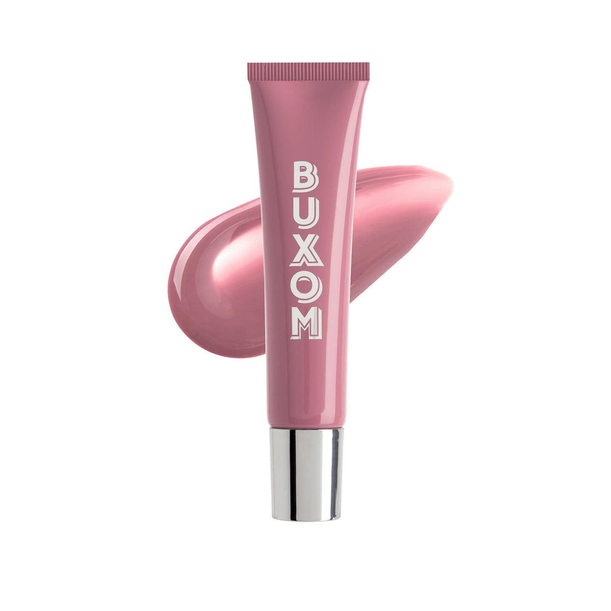 BUXOM Dolly Glaze front view showing applicator and glossy finish benefit