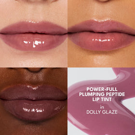 BUXOM Dolly Glaze tube label clearly visible highlighting product details benefit