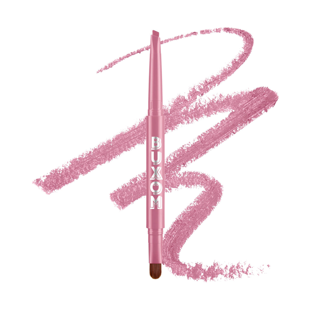 Buxom front packaging showing pencil and branding, clear product benefit