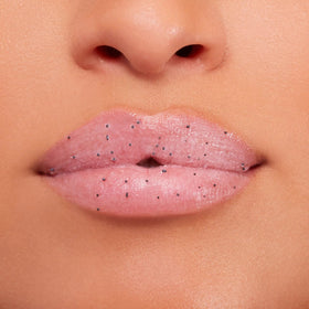 BUXOM open jar texture showing sugar scrub for soft, polished lips