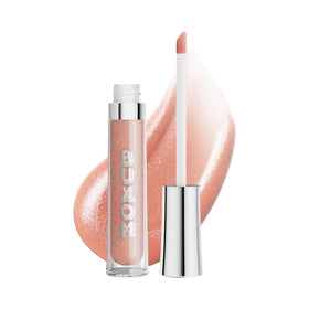 Buxom front packaging Celeste gloss shows shimmering finish for luminous lips