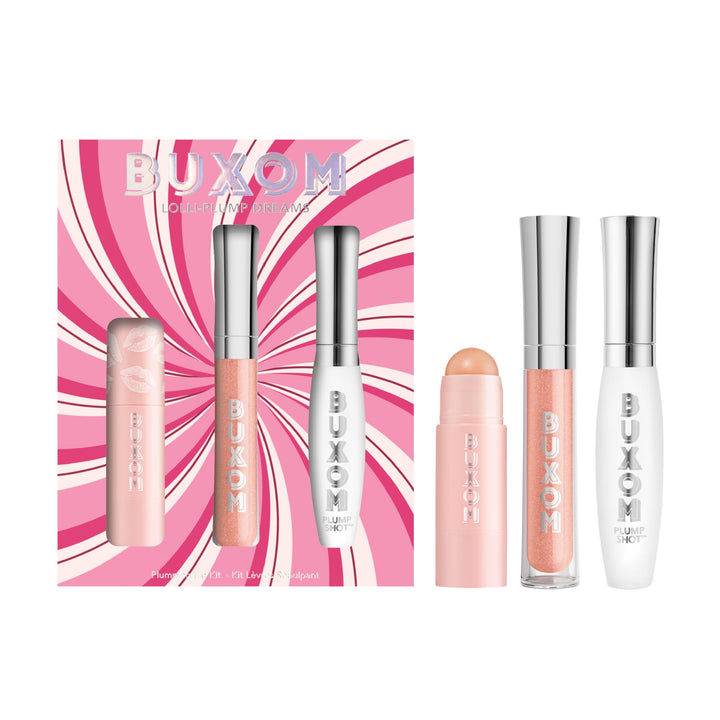 BUXOM front packaging trio showing product set and benefits